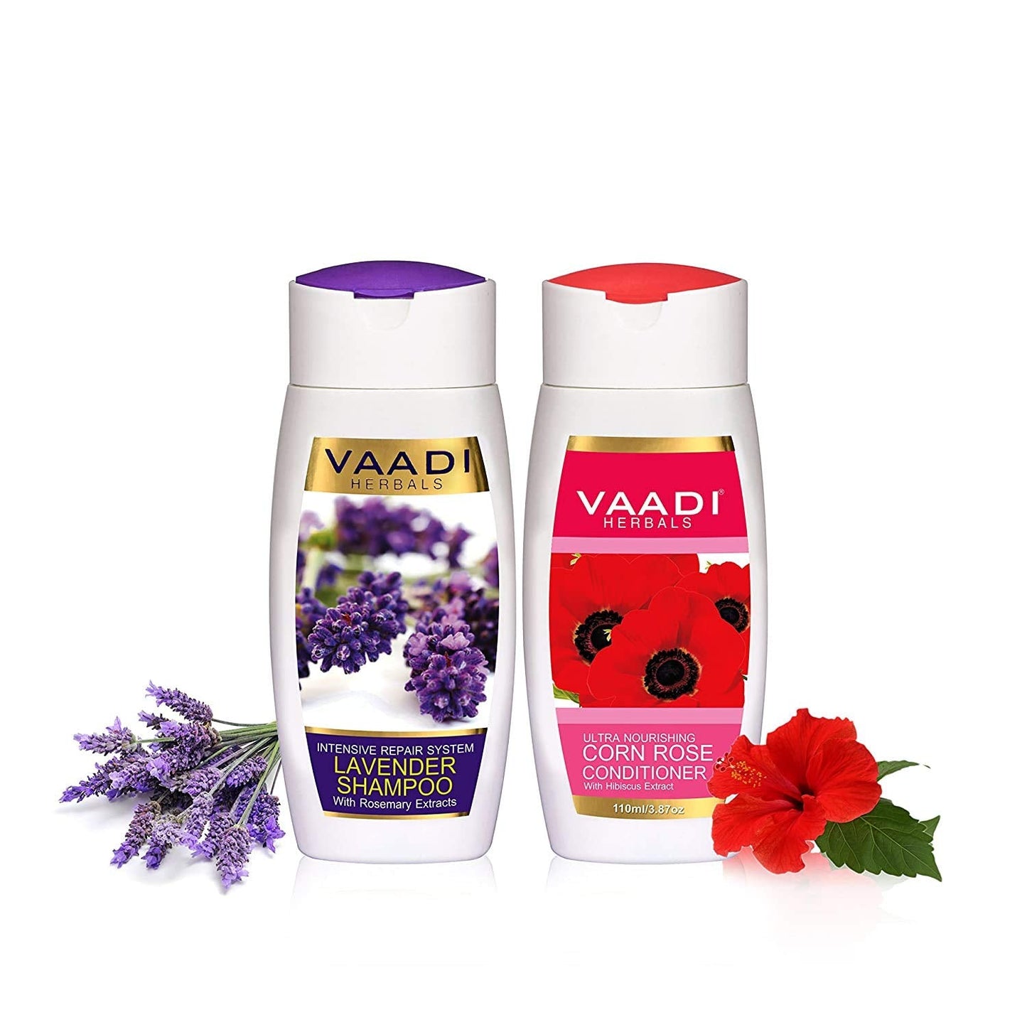 Vaadi Herbals Lavender Shampoo, 110ml with Corn Rose Conditioner, 110ml Beauty & Personal Care NWIL