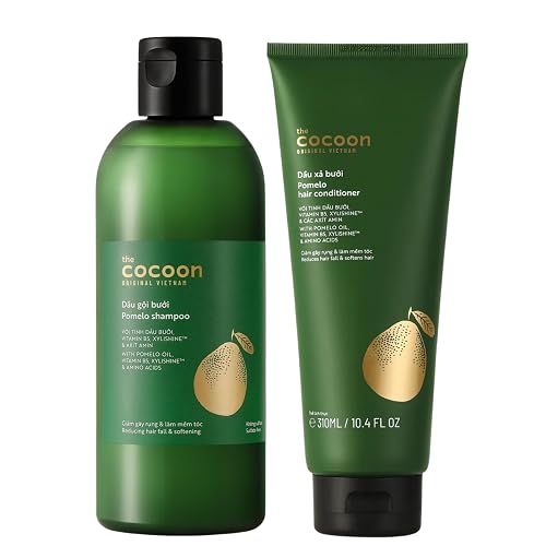 Cocoon Pomelo Shampoo & Conditioner Bundle, Sulfate Free Strengthening Hair Care Set for Weak, Thinning and Color Treated Hair, Nourishing Vegan Beauty & Personal Care COCOONORIGINAL
