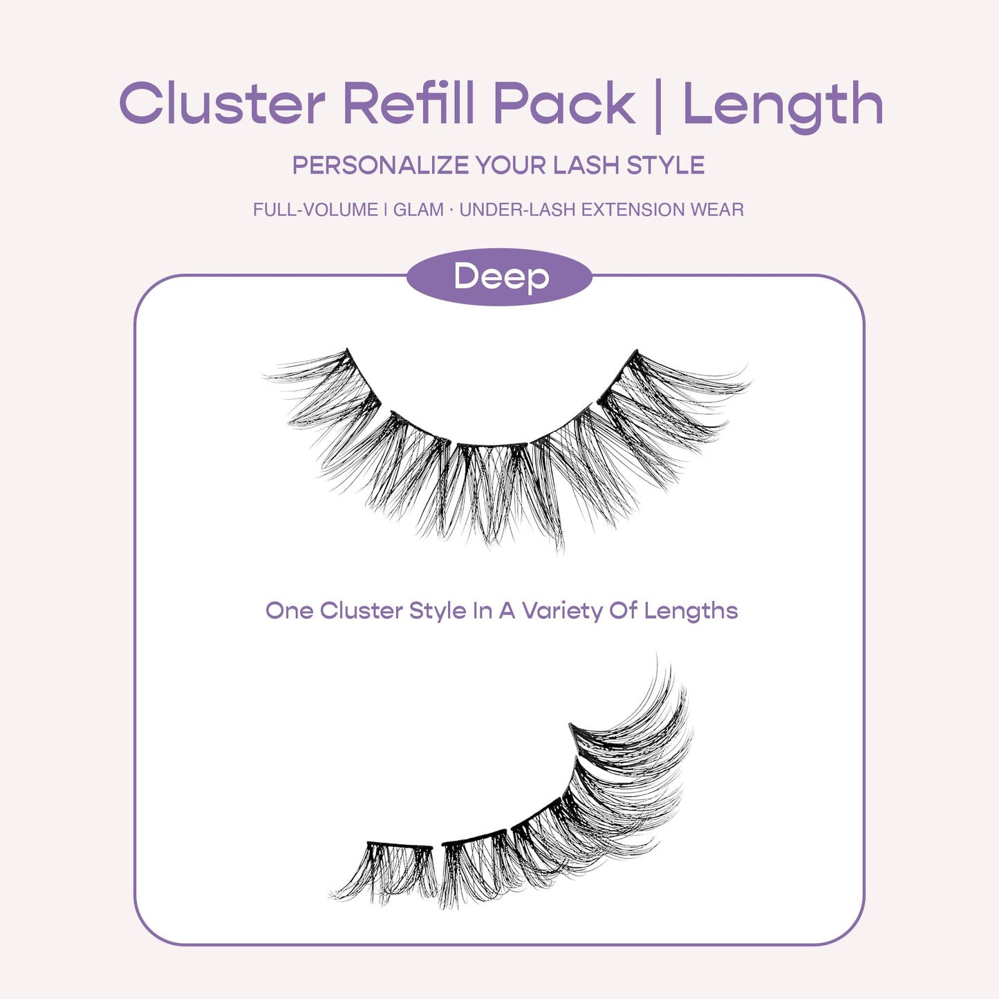 i-ENVY Cluster Palette Lash Refill, DIY Lash Makeup, Clusters False Eyelash, Varied Length, Customizable Under Lash Extension Layering (Deep 10-15MM… Beauty & Personal Care i•ENVY