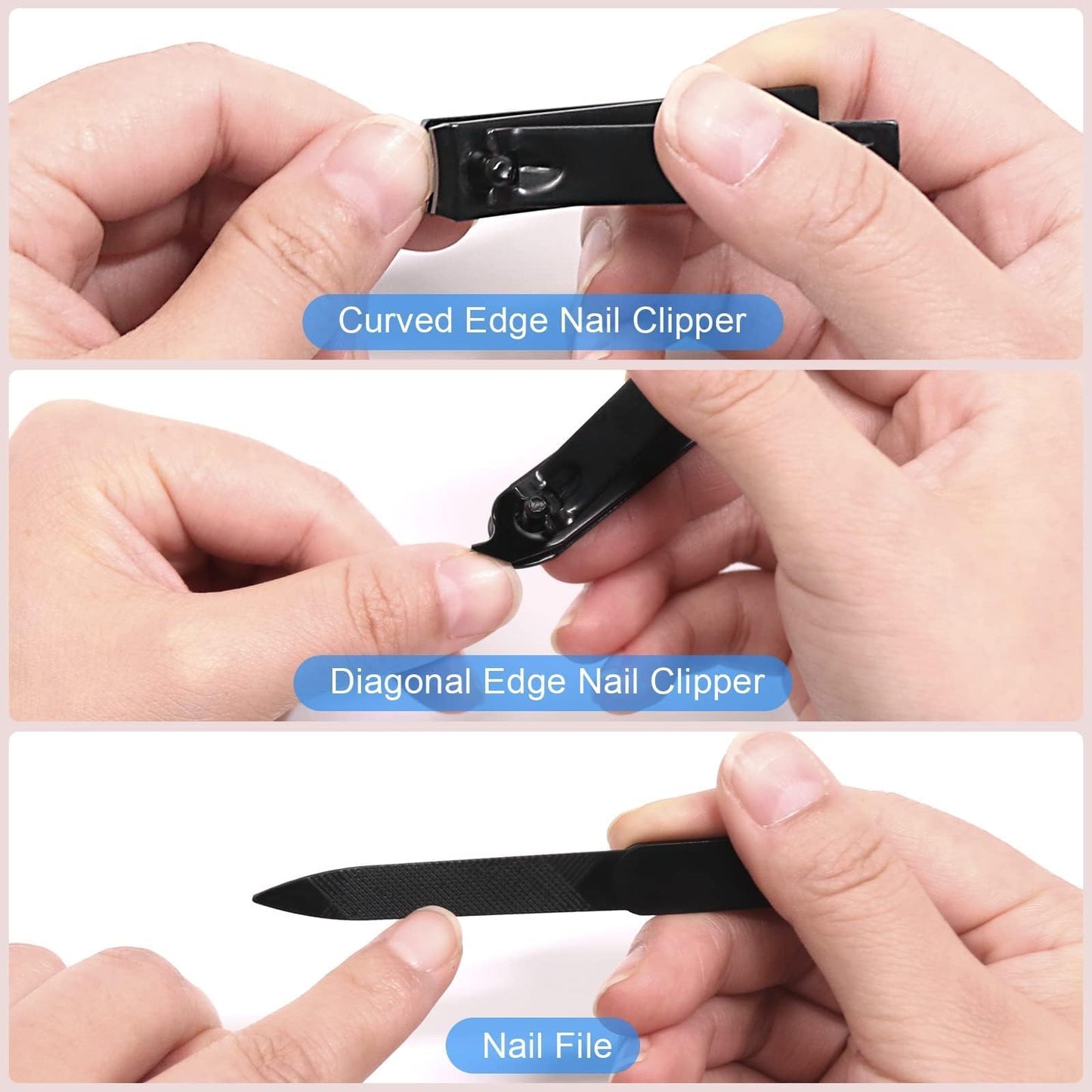 Fangze Tweezers and Fingernail Clippers Kit, 8 Pcs Professional Tweezer Nail Clipper Set Stainless Steel Manicure Tools with Case for Men Women Beauty & Personal Care Fangze