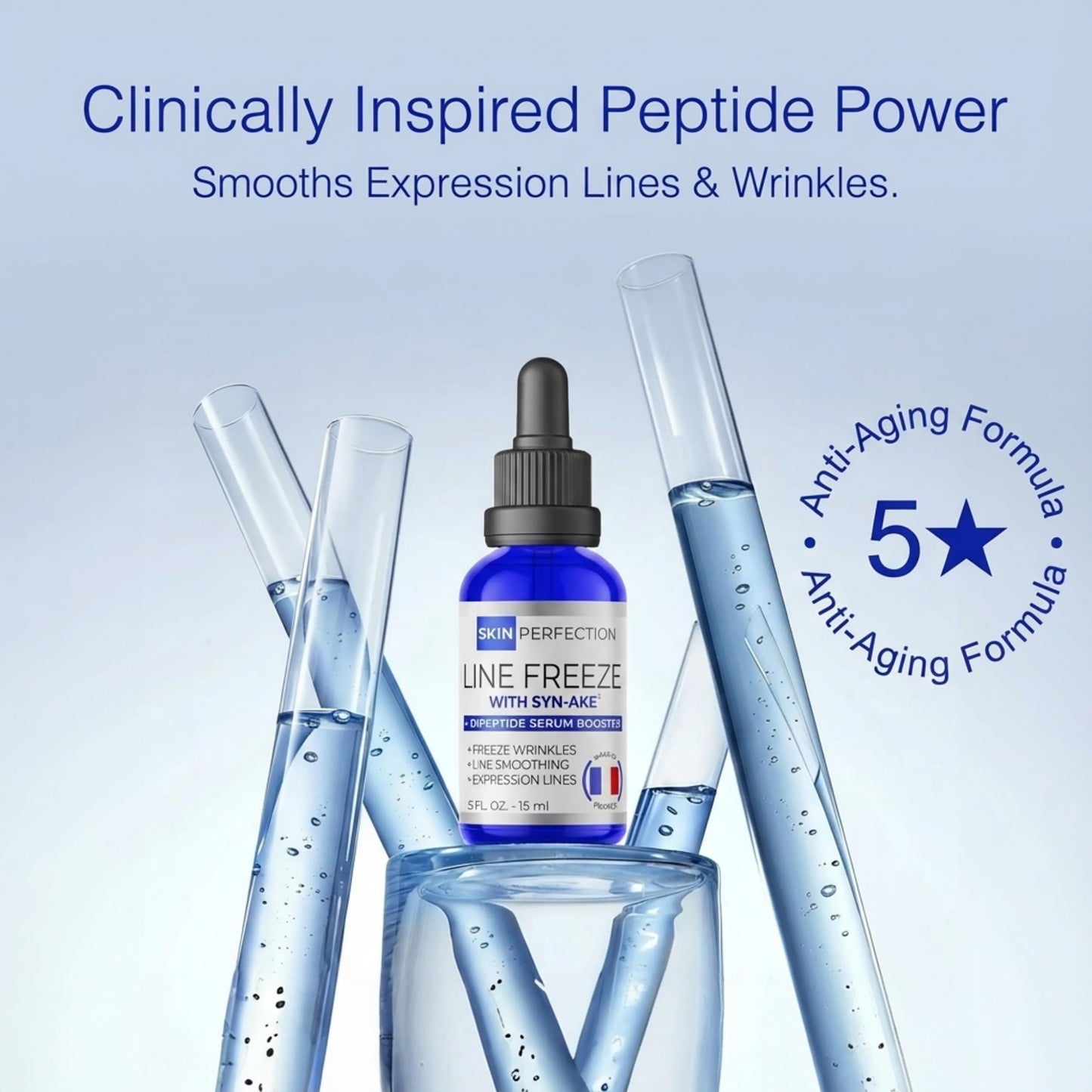 Skin Perfection Syn-AKE Freeze Wrinkles Peptide DIY Anti-Aging Skincare Booster Smooth Firm Vertical Expression Lines Between the Eyebrows the 11's .5 Beauty & Personal Care Skin Perfection
