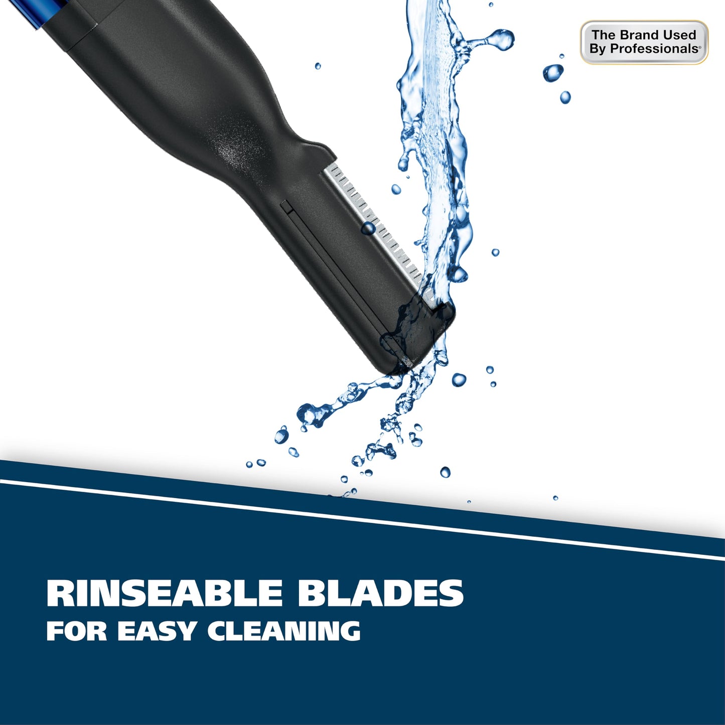 Wahl Lithium 2 in 1 Battery Pen Detail Touch Up Trimmer for Nose, Ear, Neckline, Eyebrow, & Other Detailing - Blue - by The Brand Used by Beauty and Personal Care Wahl