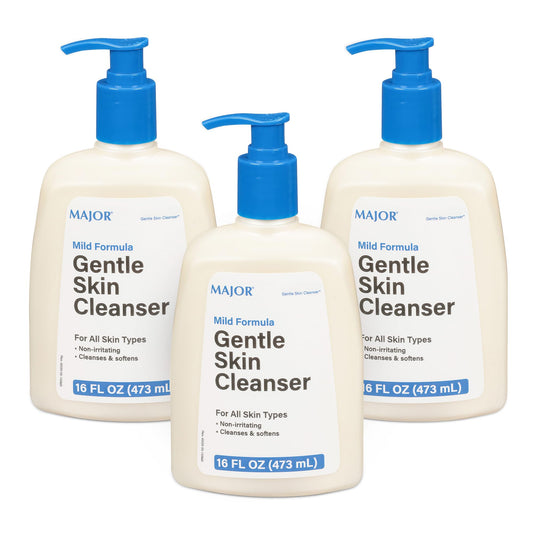 MAJOR Gentle Skin Cleanser for All Skin Types - Non-Irritating, Mild Formula - Cleanses and Softens - Fragrance-Free - 16 Fl Oz (3 Pack) Beauty & Personal Care MAJOR