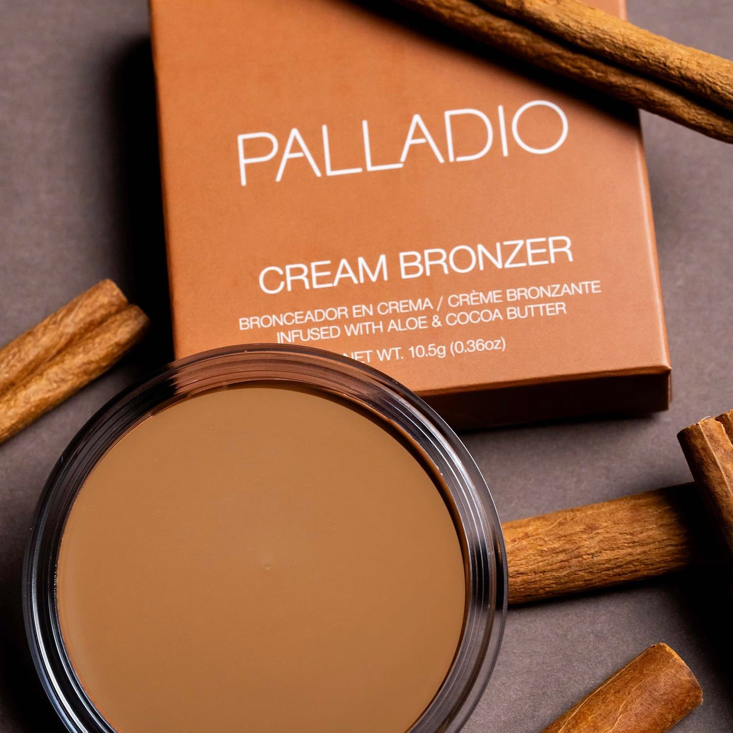 Palladio Cream Bronzer for Face & Skin, Creates a Sun Kissed Glow, Infused with Aloe & Cocoa Butter, Buildable Coverage, Vegan Formula, Cruelty Free Beauty & Personal Care Palladio