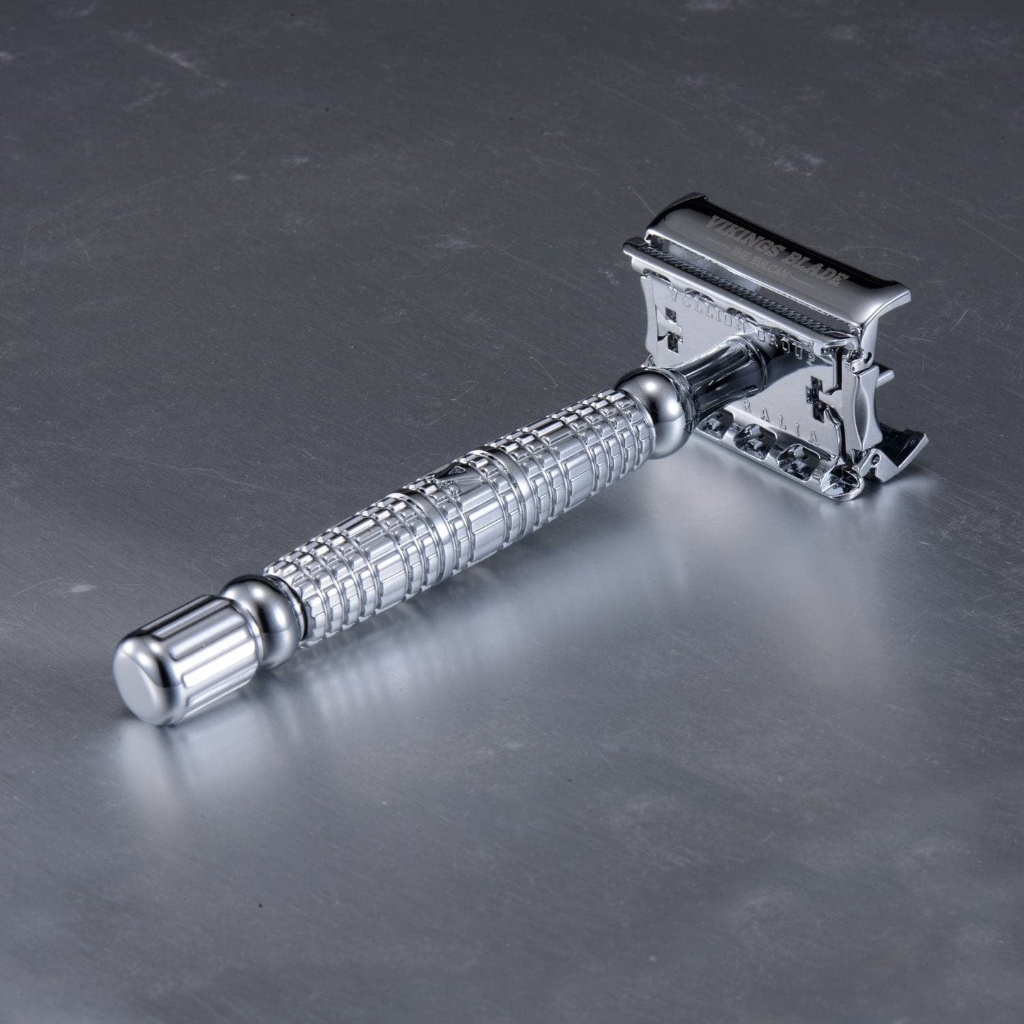 VIKINGS BLADE Double Edge Safety Razor for Men + 5 Swedish Steel Blades + Luxury Case. Long Handle. Smooth, Reusable, Eco-Friendly (The Vulcan) Beauty and Personal Care Vikings Blade