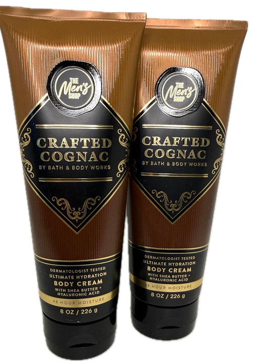 Bath & Body Works Crafted Cognac Body Cream 2-Pack - Warm Rich Daily Moisturizer Beauty & Personal Care Bath & Body Works