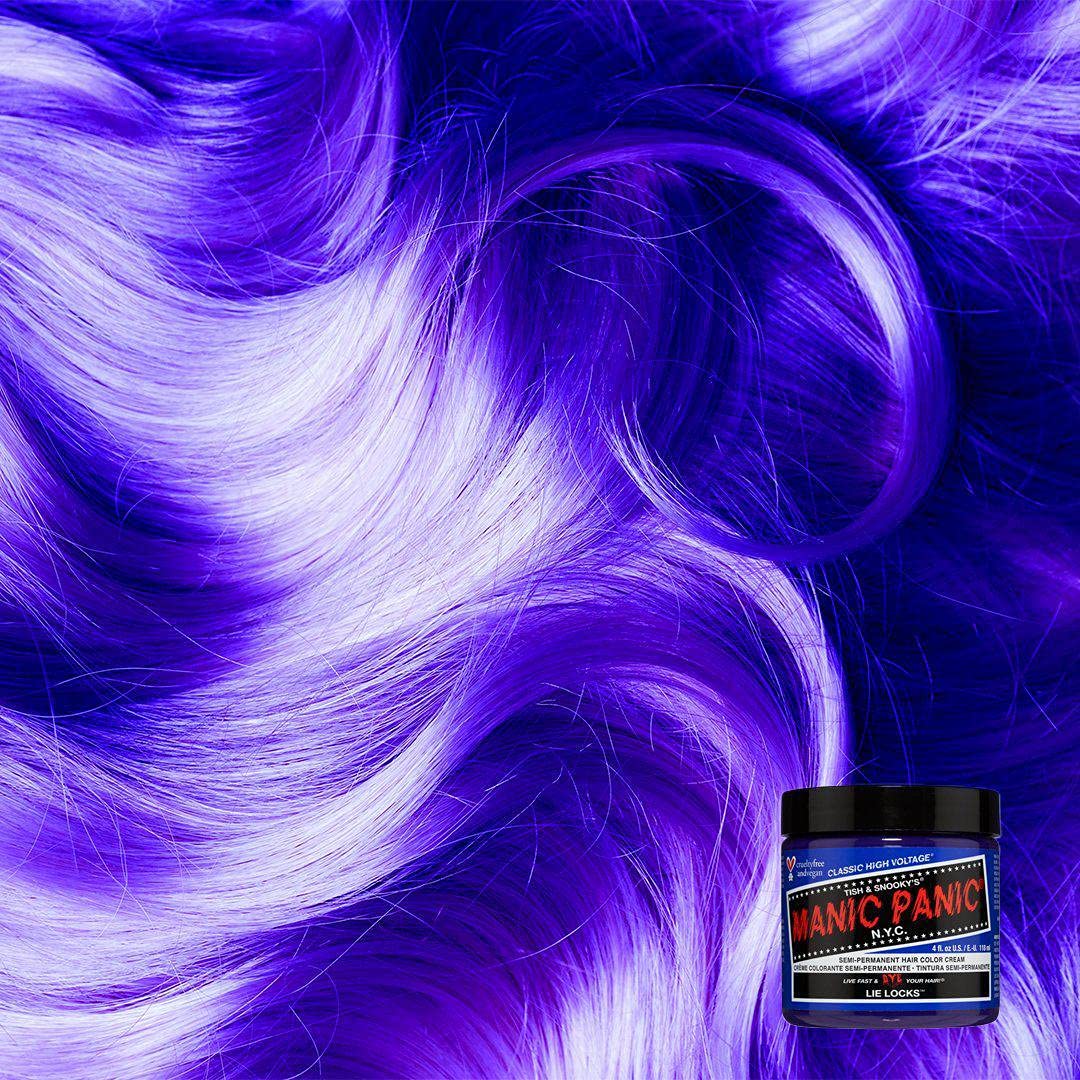 MANIC PANIC Classic Lie Locks Semi Permanent Hair Color - Medium Indigo Purple Hair Dye for Women & Men That Lasts 4-6 Weeks - Vegan, Ammonia Beauty & Personal Care MANIC PANIC