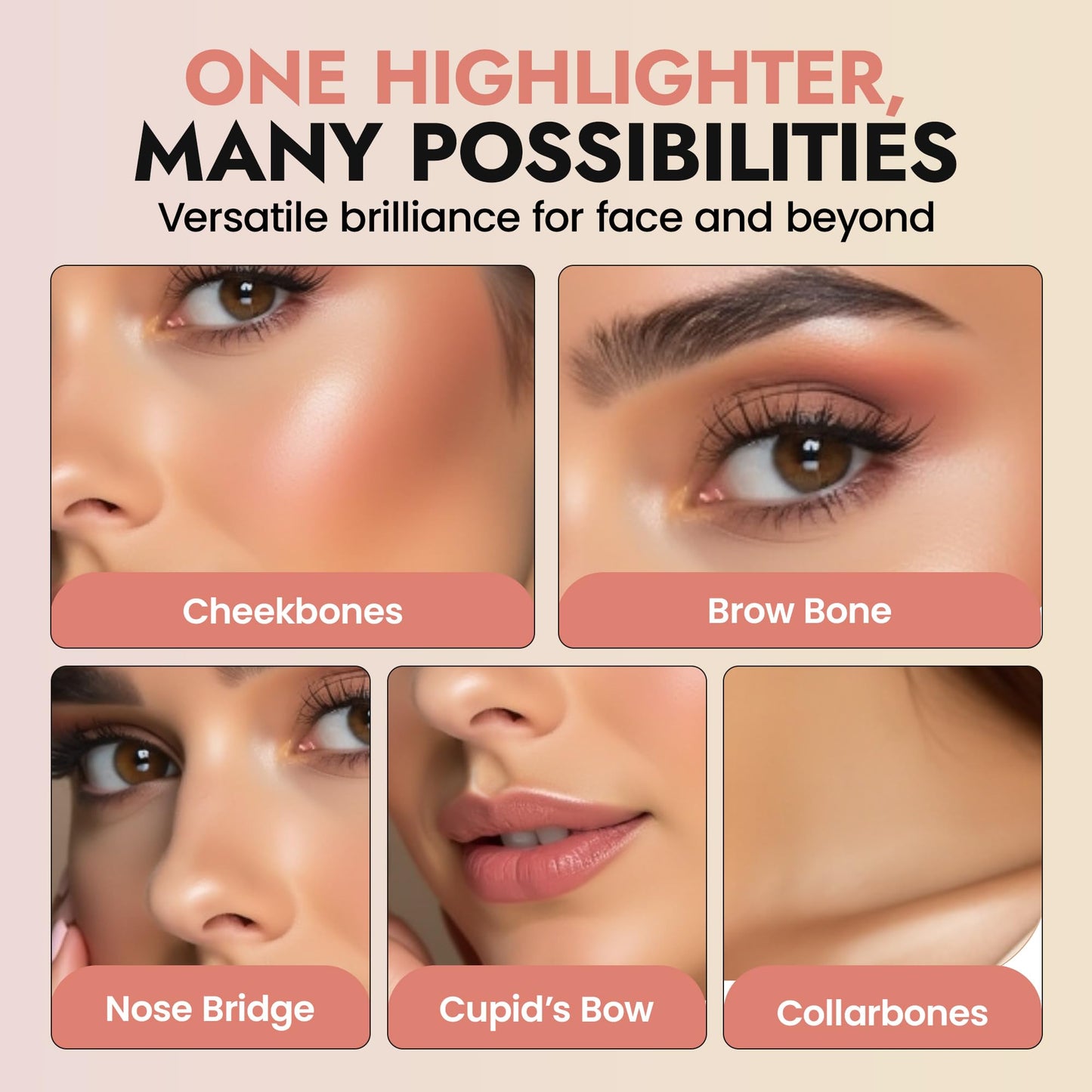 Organic Highlighter Makeup Powder, Diamond Dust - Talc-Free, Lightweight & Vegan Shimmer Highlighter for Radiance on Face, Body & Collarbone - No Beauty & Personal Care BaeBlu