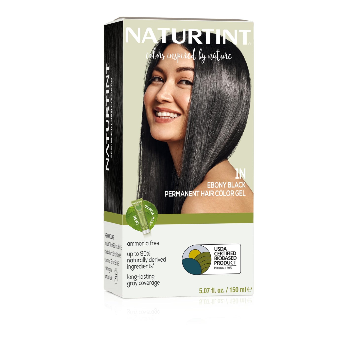 Naturtint 1N Ebony Black Permanent Hair Color (Pack of 1), Ammonia Free, Vegan, Cruelty Free, up to 100% Gray Coverage, Long Lasting Results Beauty & Personal Care Naturtint