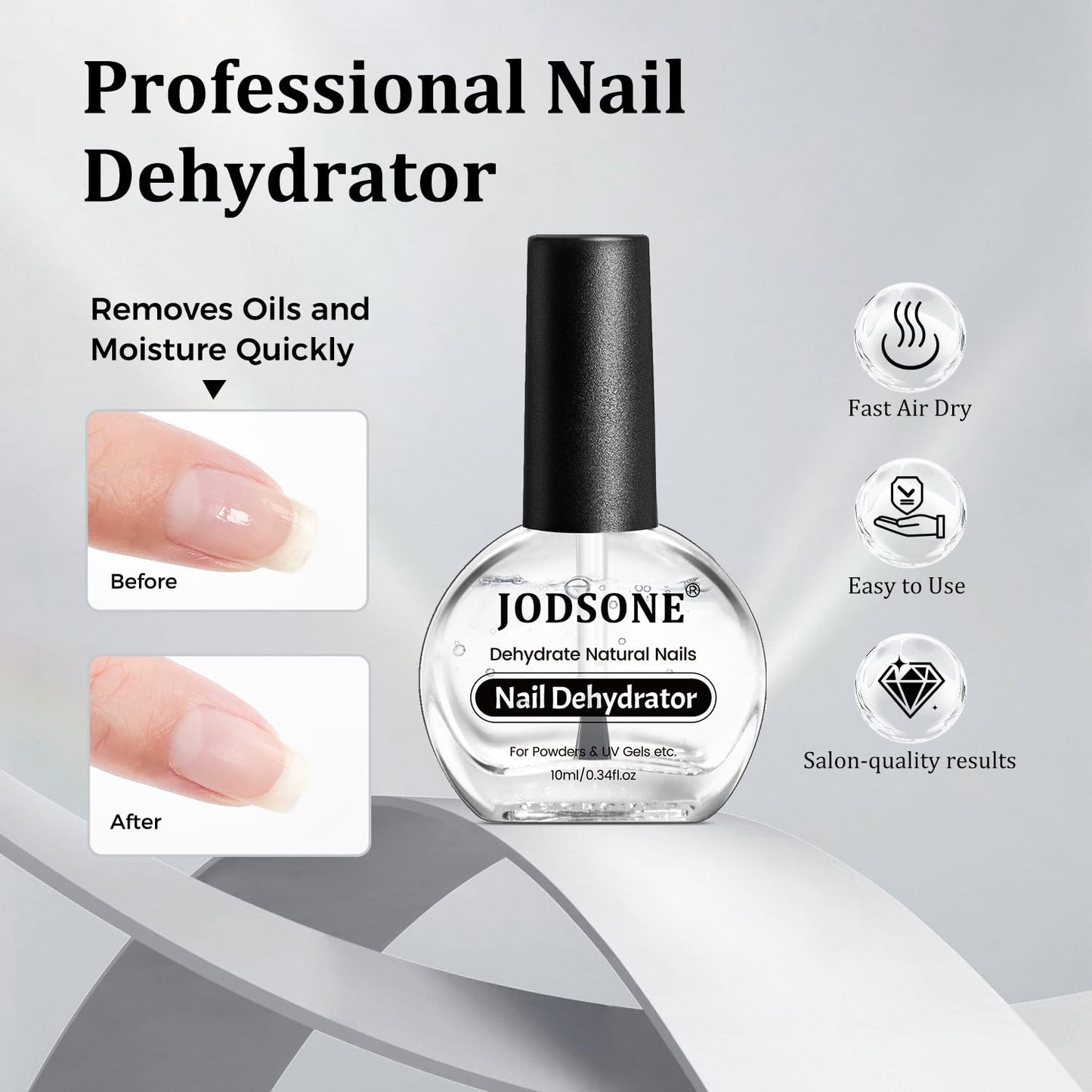 JODSONE 2Pcs 10ml Nail Dehydrate and Nail Primer Kit for U V Gel Nails Polish Professional Salons Set Superior Bonding DIY Art Design Long Lasting Beauty and Personal Care JODSONE