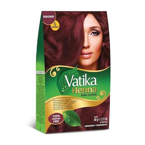 Vatika Naturals Permanent Hair Dye Burgundy, 100% Grey Coverage, Ammonia-Free, for Rich, Long-Lasting Color, No Damage, for Healthy, Vibrant Hair - 6 Beauty & Personal Care Vatika Naturals