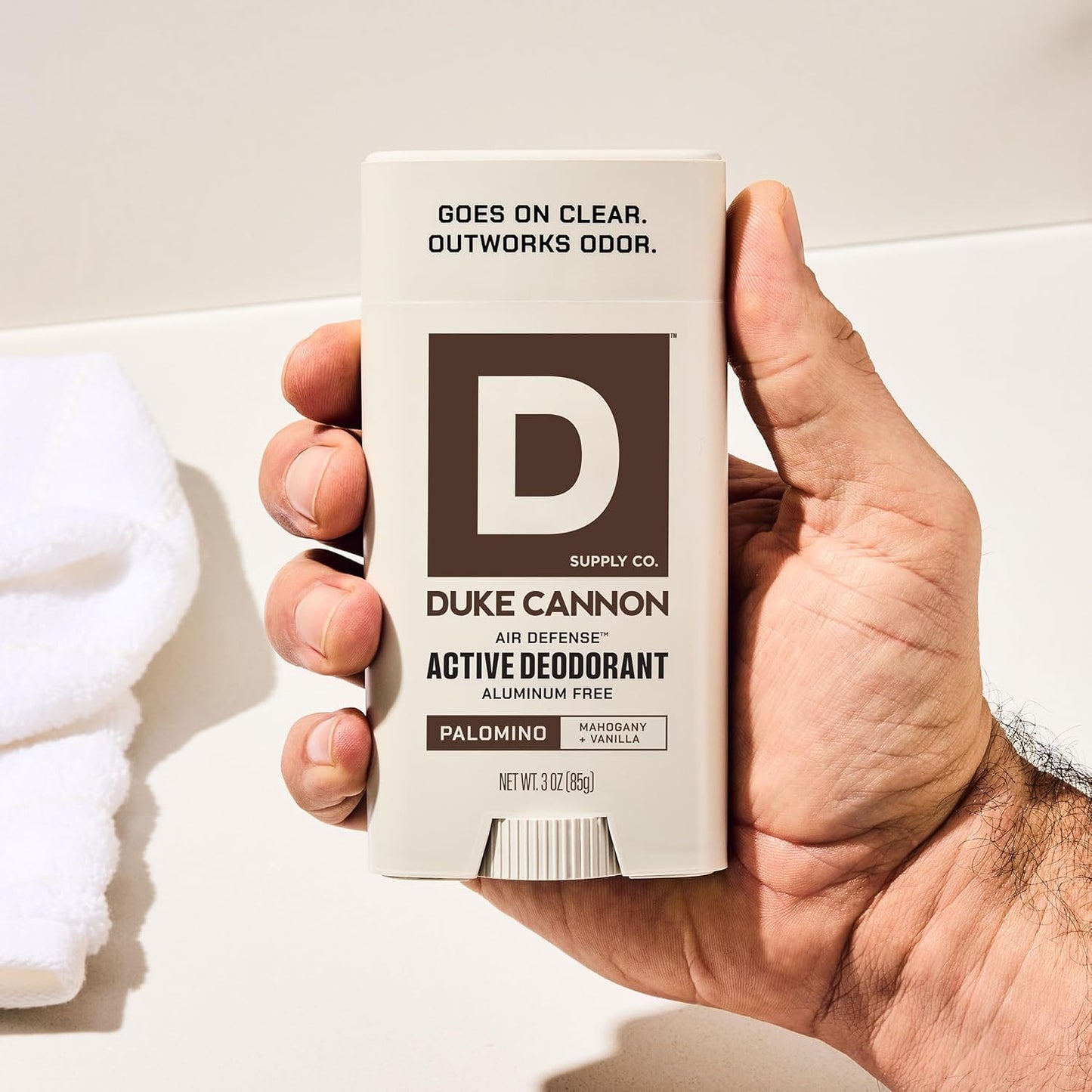 Duke Cannon Supply Co. Palomino Aluminum Free Deodorant for Men - 3 oz - Mahogany + Vanilla Scent - Long-Lasting, Clear Glide - Air Defense Beauty and Personal Care Duke Cannon Supply Co.