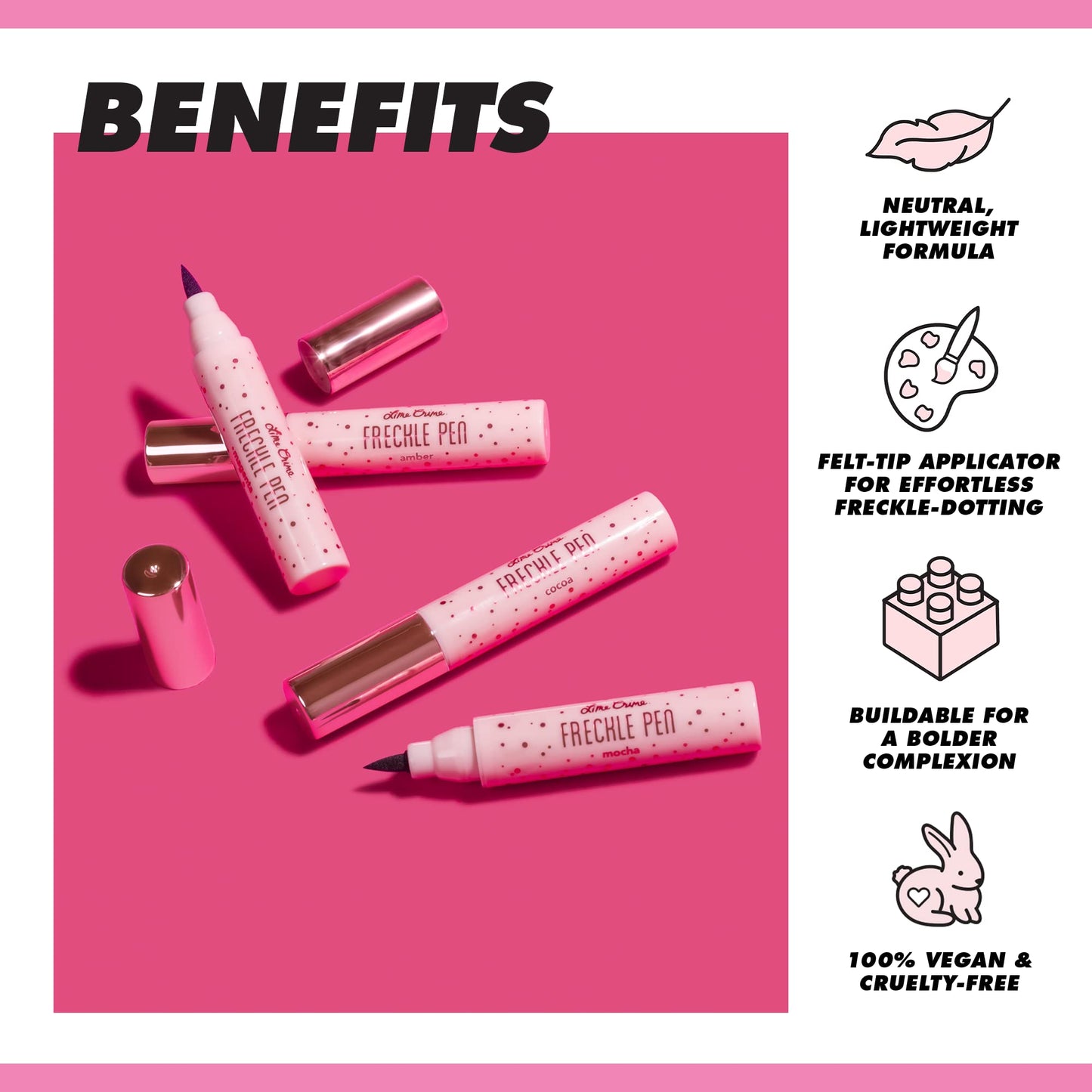 Lime Crime Freckle Pen, Amber (Freckle Brown) - Lightweight Buildable Makeup with Felt Tip Applicator for Natural Look - Long-Lasting Beauty & Personal Care Lime Crime