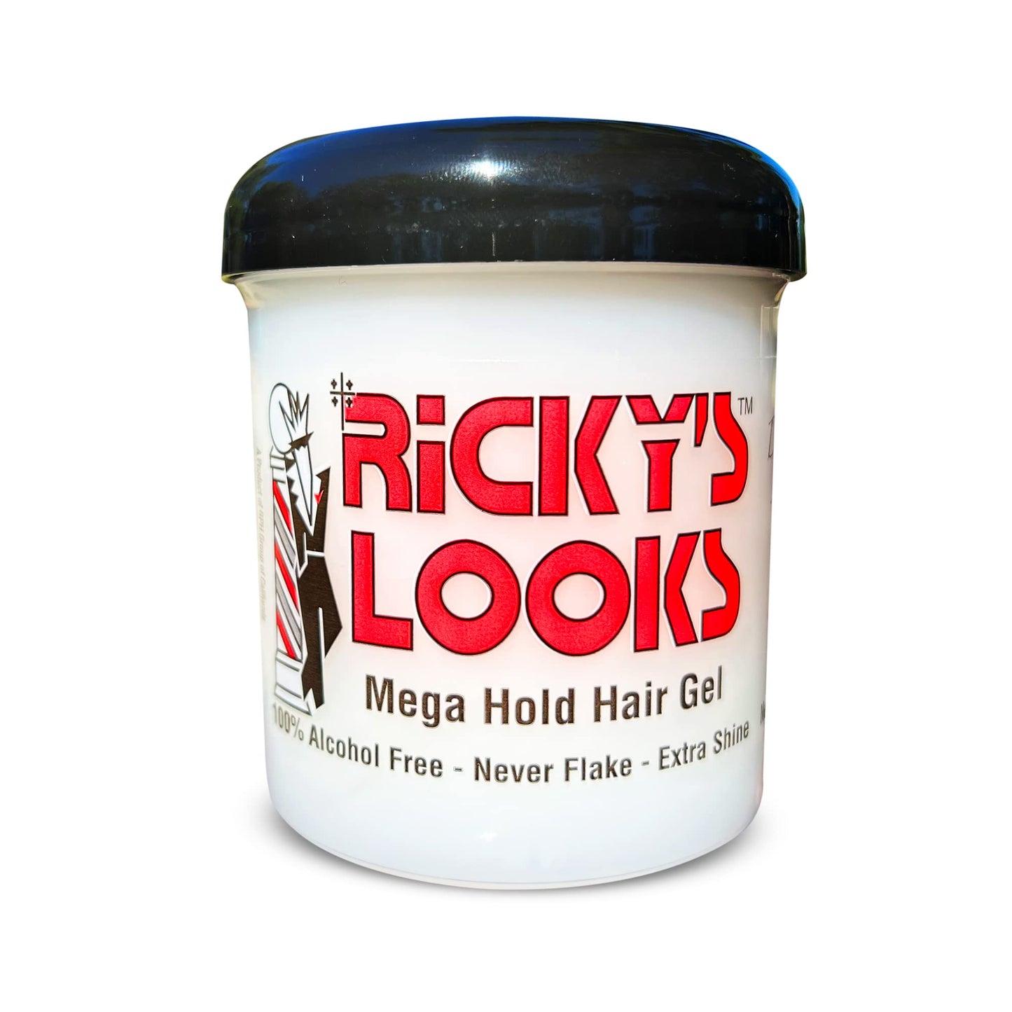 Ricky's Looks Mega Hold Styling Hair Gel for Curly, Frizzy, Straight, Wavy & Fine Hair - Flake Free, Strong Hold and Shine - For All Hair Types - Men Beauty & Personal Care Ricky's Looks