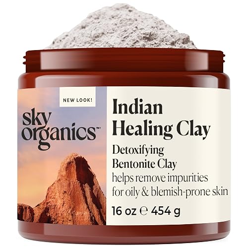 Sky Organics - Indian Healing Clay, 16 oz - Detoxifying Bentonite Clay Powder - Exfoliating Face Mask - Pore Cleaner - Combination & Oily Skin Beauty & Personal Care Sky Organics