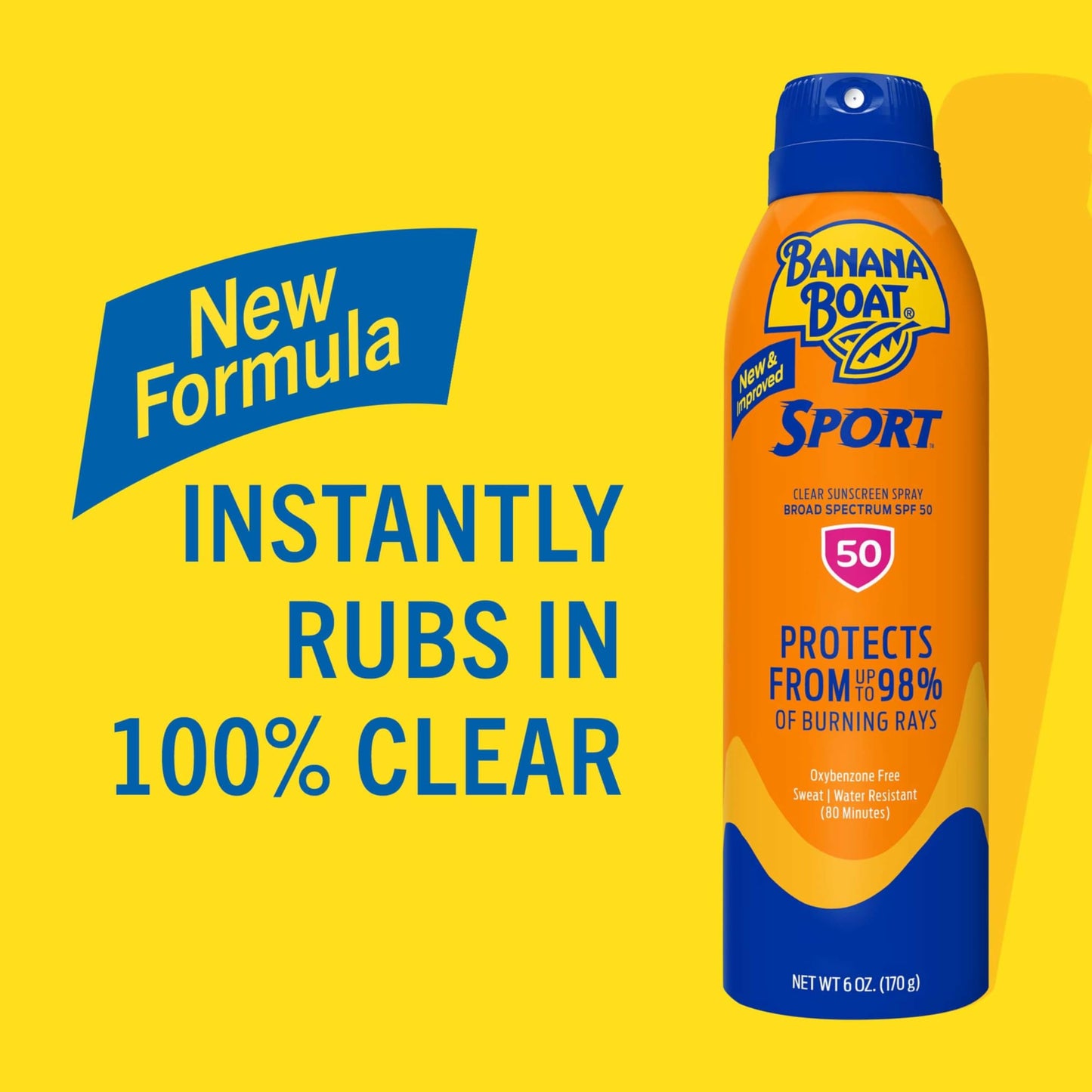 Banana Boat Sport Ultra SPF 50 Sunscreen Spray | Banana Boat Sunscreen Spray SPF 50, Water Resistant, Oxybenzone Free, Sunblock, 6oz each Twin Pack Beauty & Personal Care Banana Boat