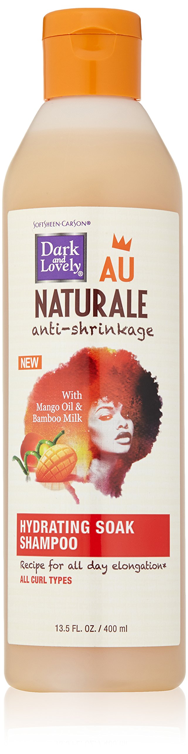 Curly Hair Products by SoftSheen-Carson, Dark and Lovely Au Naturale Anti-Shrinkage Hydrating Soak Shampoo, with Mango Oil and Bamboo Milk, For All Beauty & Personal Care SoftSheen