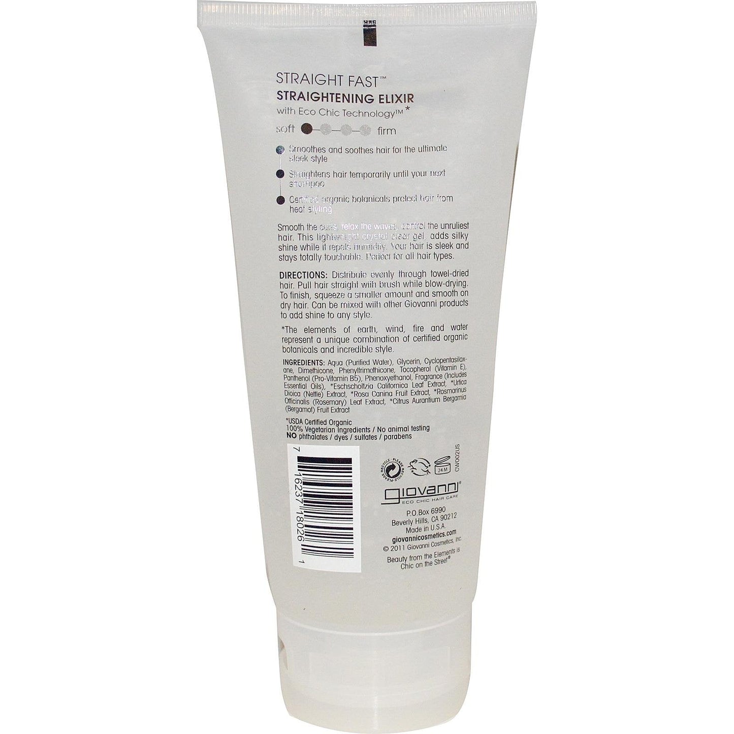 Giovanni Hair Care Straight Fast Hair Straightening Elixir 6.80 oz Beauty & Personal Care GIOVANNI