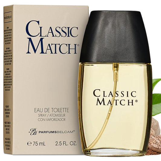 PB ParfumsBelcam Classic Match Eau de Toilette Spray for Men - Warm Oriental Scent with Bergamot, Nutmeg & Musk - Long-Lasting Cologne for Men Beauty & Personal Care PB ParfumsBelcam