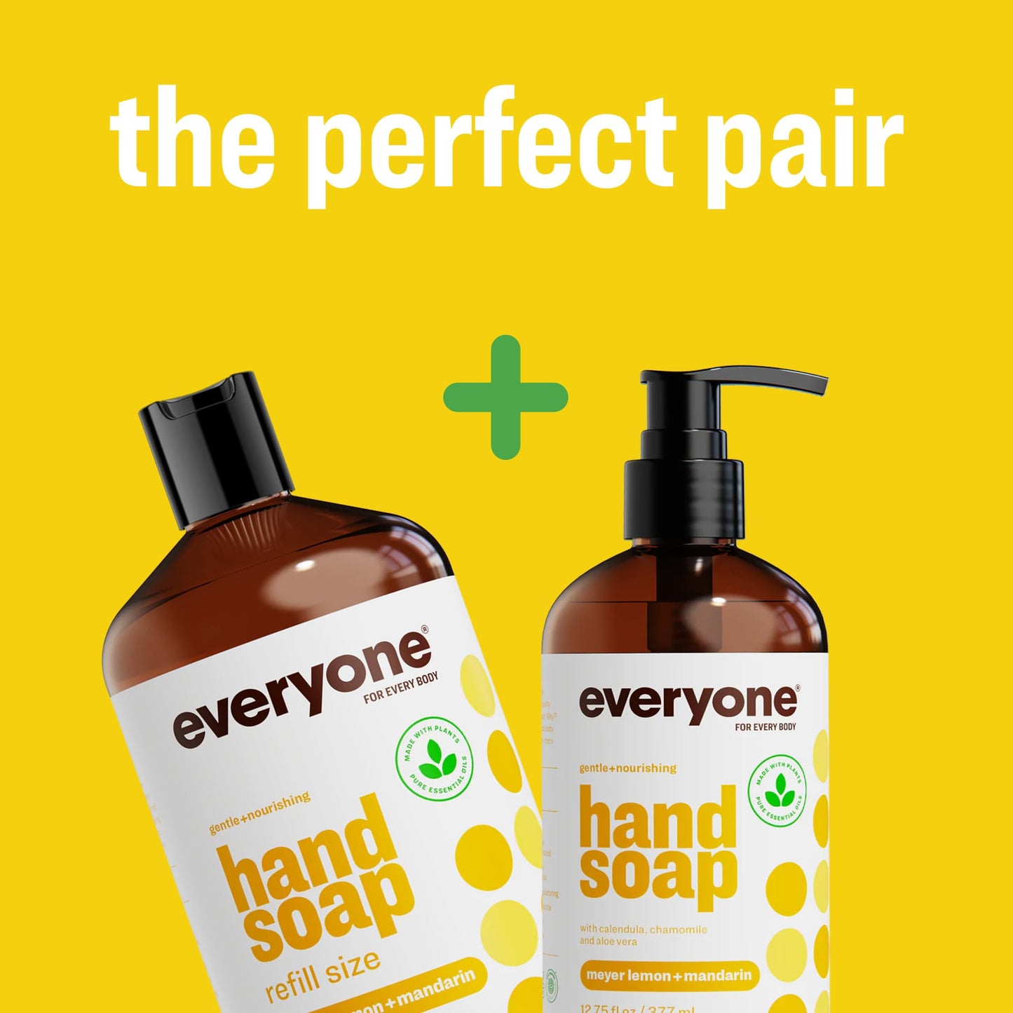 Everyone Liquid Hand Soap Refill, 1 Gallon, Meyer Lemon and Mandarin, made with Essential Oils for kitchen and bathroom Beauty & Personal Care everyone for every body
