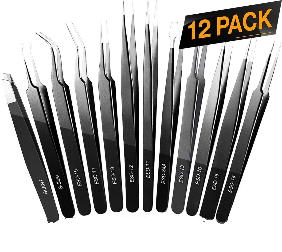 Tweezers, Precision Tweezer Set, Craft Tweezers, Soldering Tweezers, Jewelry Tweezers, Ingrown Tweezers, Eyelash Extension Tweezers, Eyebrow Tweezers Beauty and Personal Care AI
