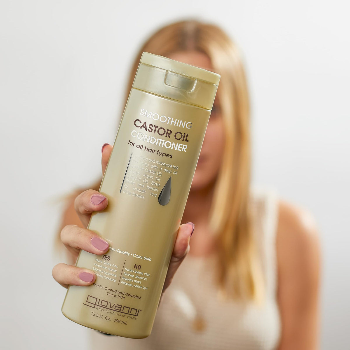 GIOVANNI Smoothing Castor Oil Conditioner, All Hair Types, Jojoba, 13.5 oz