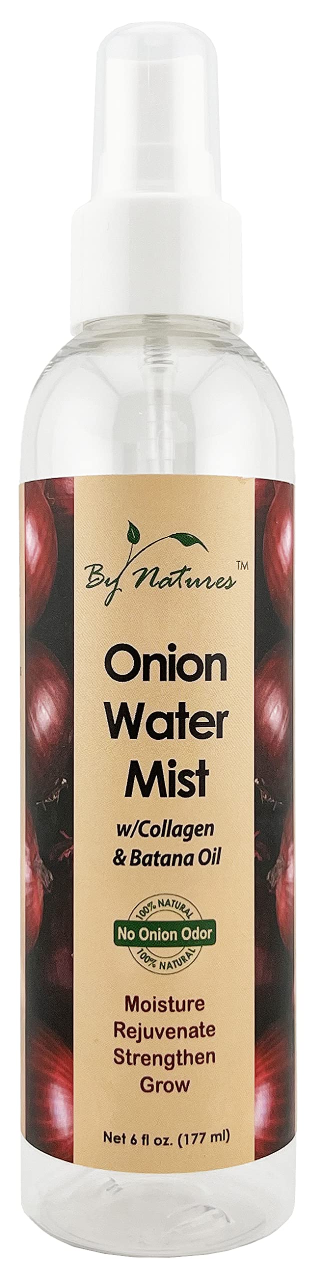 By Natures Onion Water Mist with Collagen and Batana Oil - 6 oz Beauty & Personal Care By Natures