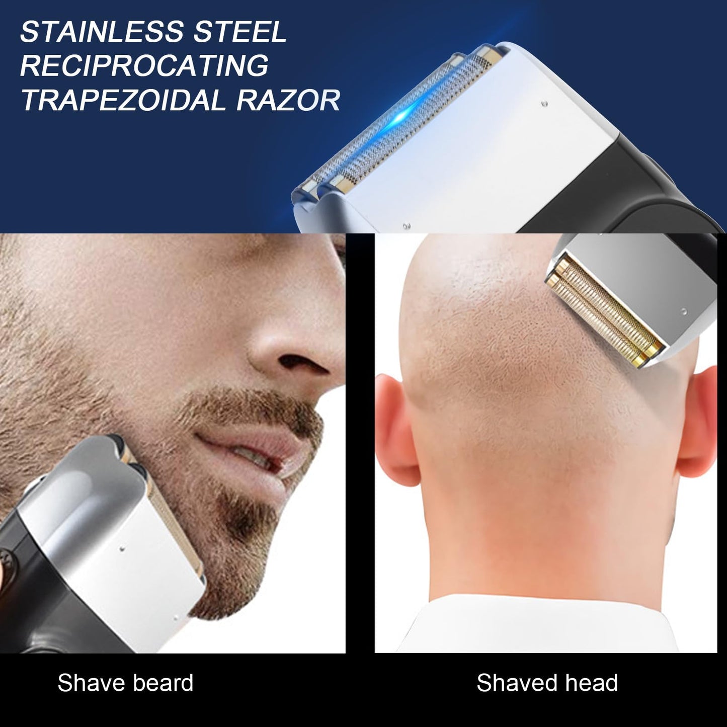 , Double Foil Rechargeable Electric Electric Shavers for Men, Low Noise Powerful Electric Foil and Bald Shavers Beard Trimmer for Close, Smooth Beauty and Personal Care Diydeg