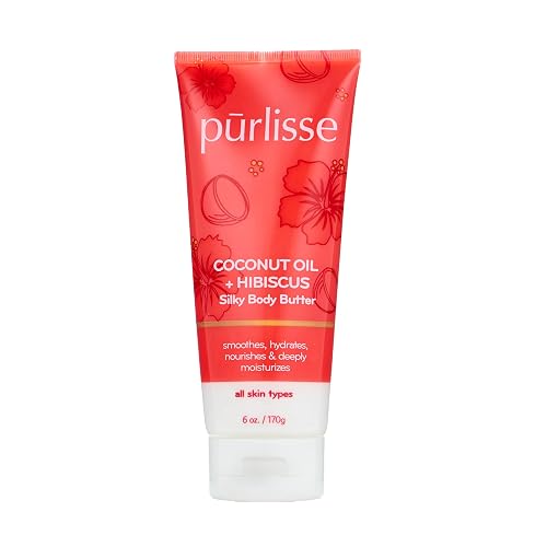 purlisse Coconut Oil Coffee + Hibiscus Body Butter: Cruelty-free & clean, Paraben & Sulfate-free, Nourishes & deeply moisturizes, Hibiscus soothes Beauty & Personal Care p?rlisse