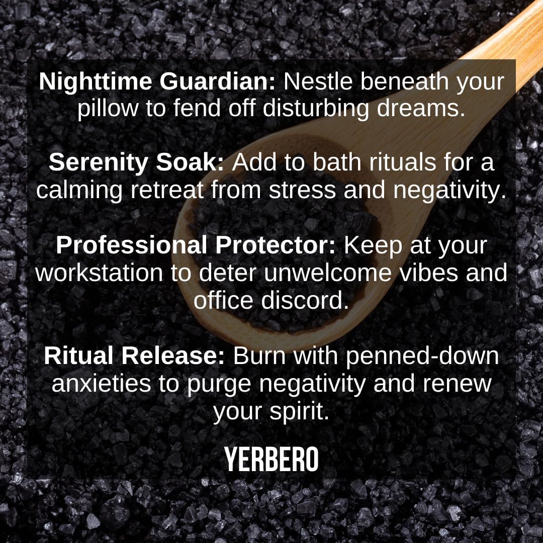 Yerbero - Black Salt for Protection 2oz (56g) - Sal Negra - Essential Wiccan & Witchcraft Supplies for Rituals, Spells, and Purification - Premium Sal Beauty and Personal Care YERBERO