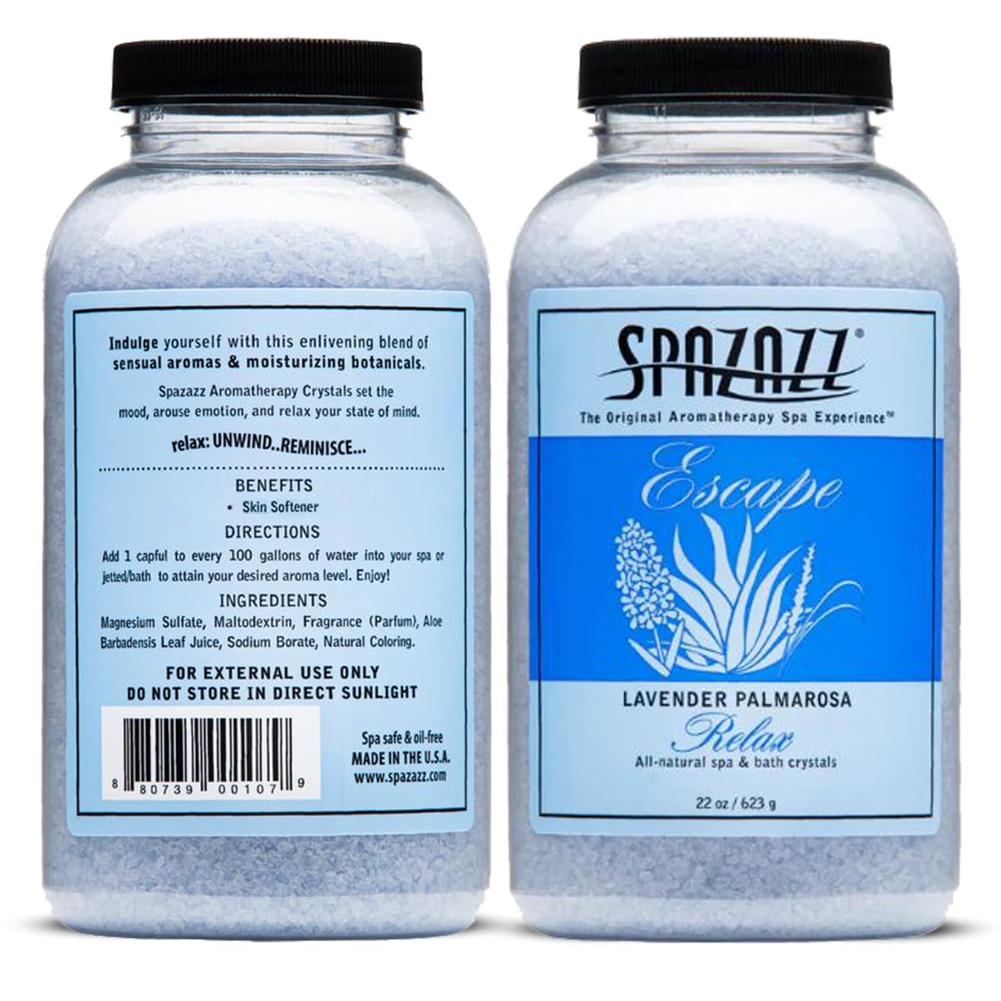 Spazazz Happy Hot Tubs 22oz Lavender Palmarosa Crystals Hot Tub Fragrance Spa Crystal Beauty and Personal Care Spazazz