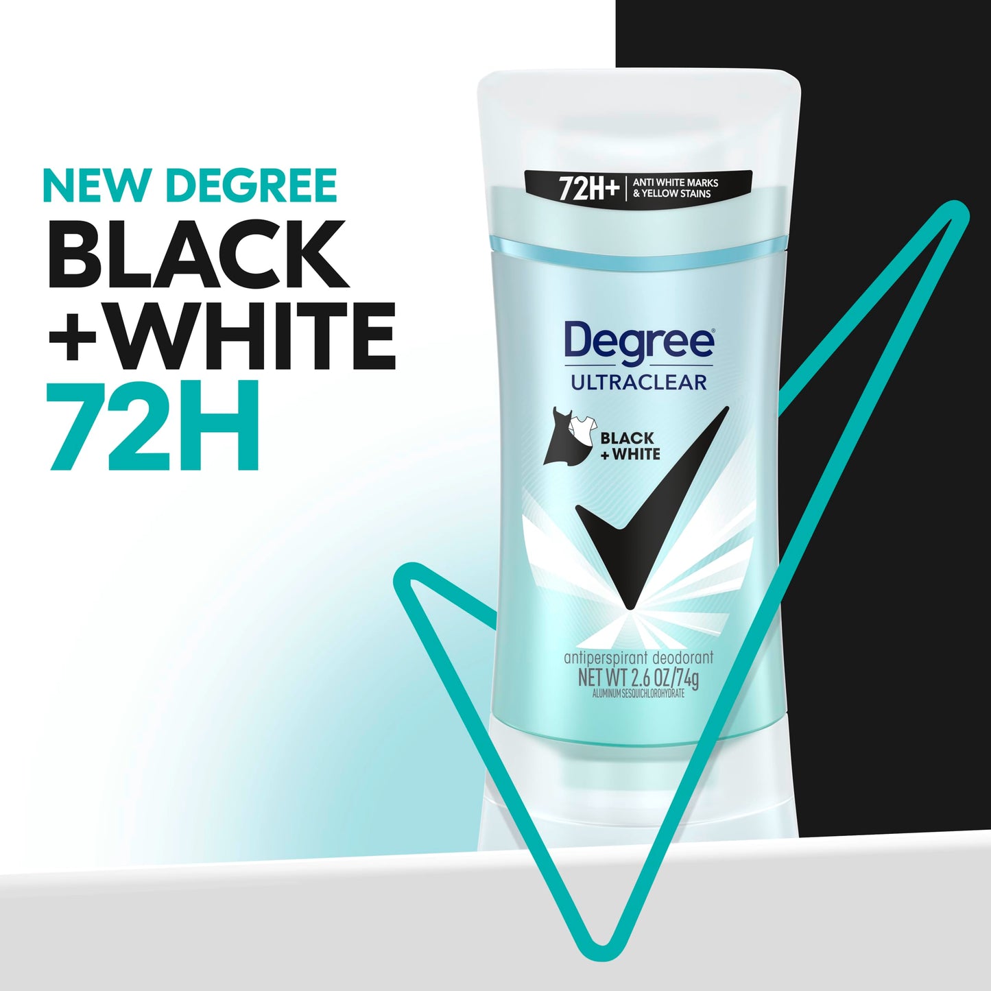 Degree Women's Black+White 4 Count Antiperspirant Balm 2.6 oz - Protects from Deodorant Stains, Fresh Scent, 48H Non-Stop Protection Beauty and Personal Care Degree