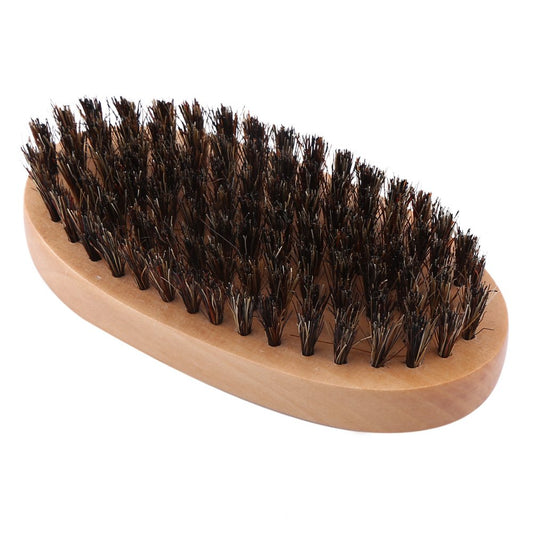 Beard Brush, Men Faux Boar Wood Handle Military Pocket Mustache Beard Grooming Comb Brush Beauty and Personal Care FILFEEL