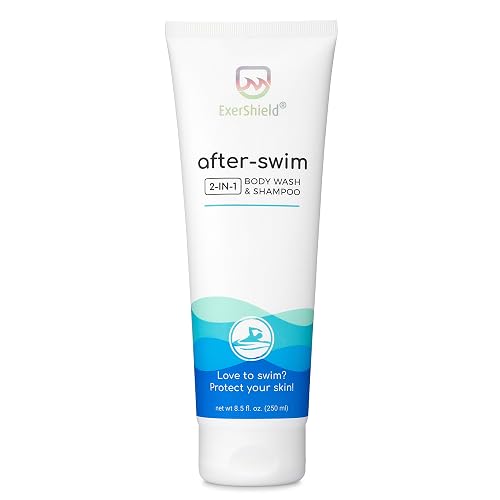 Exershield 2 in 1 Chlorine Body Wash and Chlorine Shampoo for Swimmers - After Swim Chlorine Odor Removal Body Wash and Swimmer Shampoo; NEW IMPROVED Beauty & Personal Care Exershield