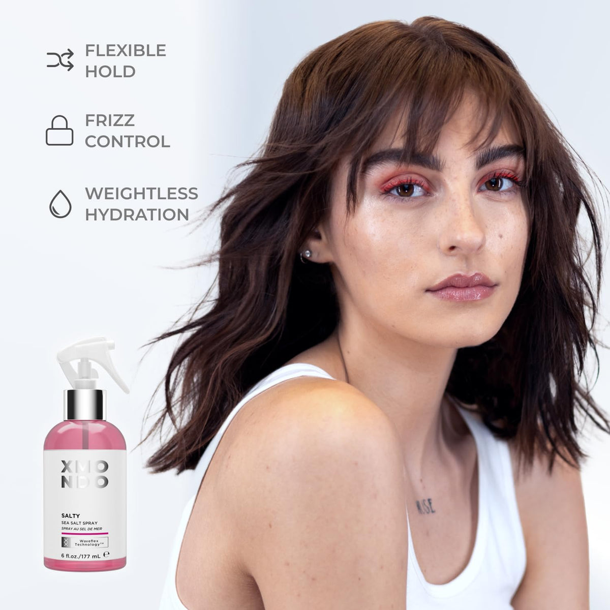 XMONDO Hair Salty Sea Salt Spray - Vegan Formula with Natural Minerals, Seaweed Extracts, and Baobab Oil to Fight Static, Enhance Hydration, and Add Beauty & Personal Care XMONDO