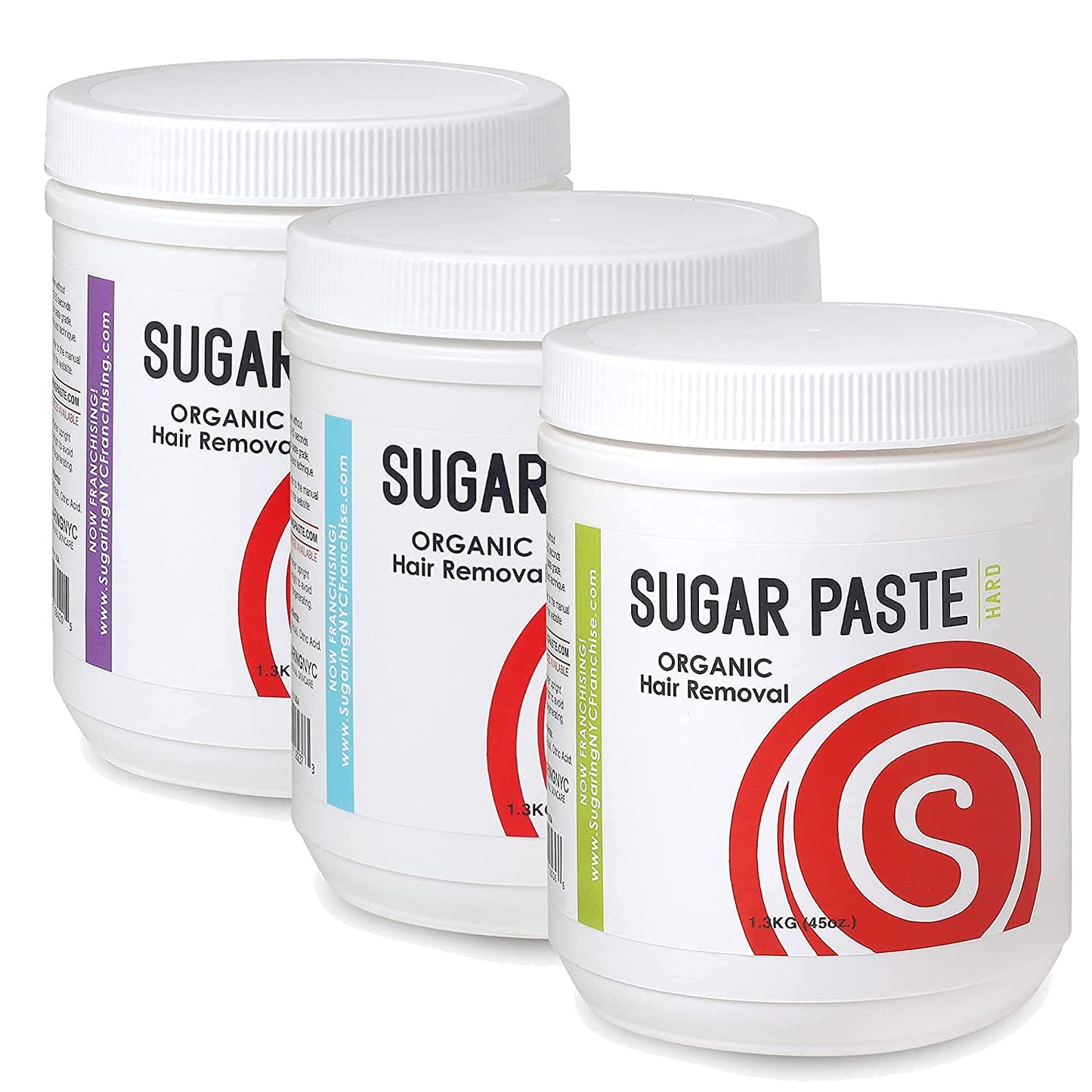 Sugaring NYC Paste Set - Soft, Medium, Hard Signature Organic Paste Beauty and Personal Care Sugaring