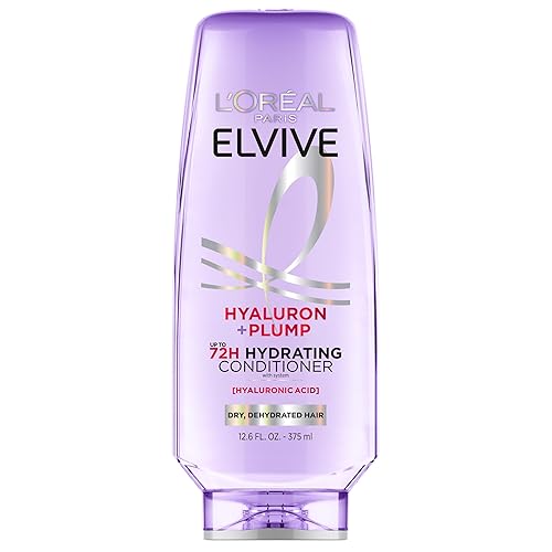 L'Oreal Paris Elvive Hyaluron Plump Hydrating Conditioner for Dehydrated, Dry Hair Infused with Hyaluronic Acid Care Complex, Paraben-Free, 12.6 Fl Oz Beauty & Personal Care L'Oreal Paris