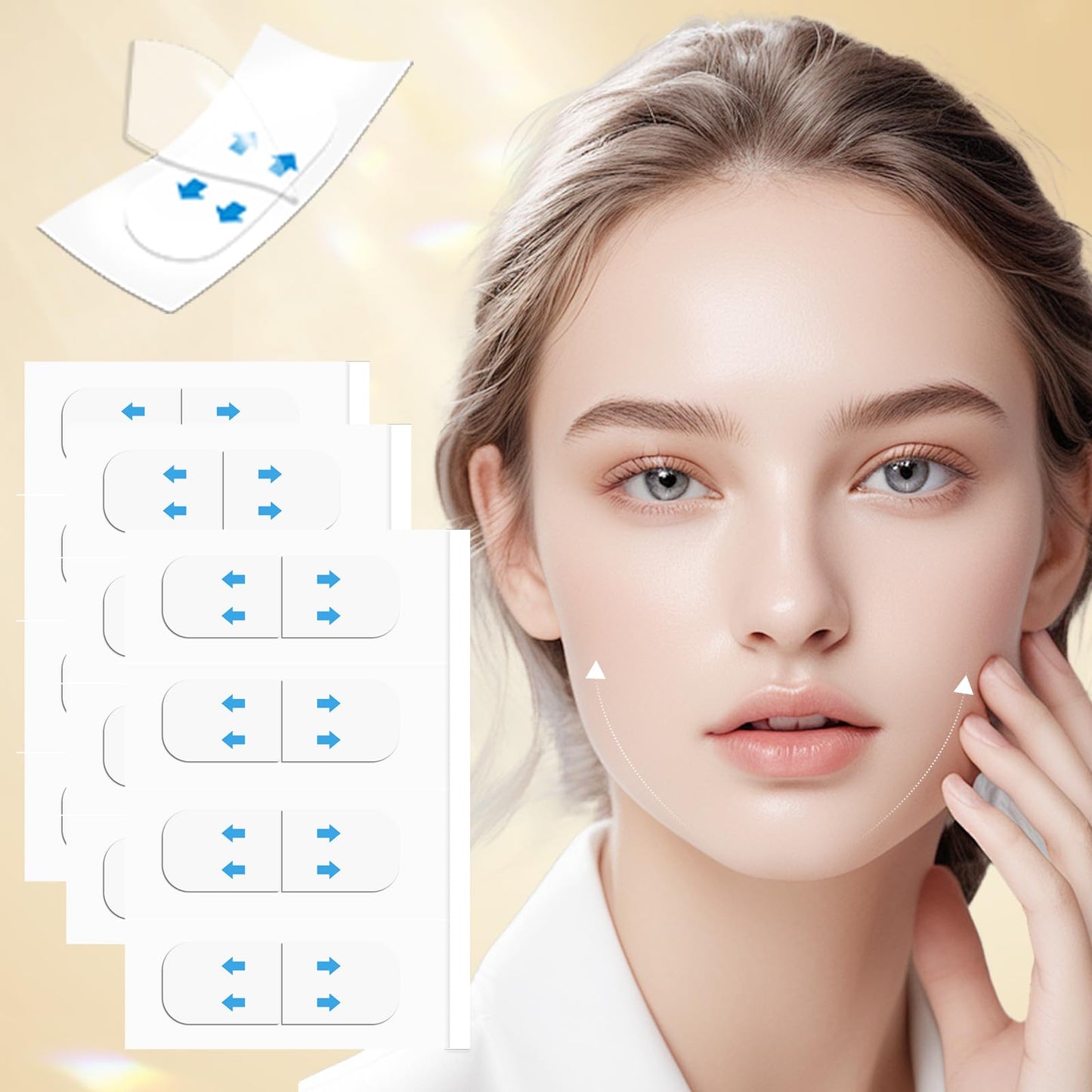 Face Tape Lifting Invisible,Neck Tape Lifting Invisible,Face Lift Tape,140PCS Face Tape Lifting Invisible Tightening Face Lifter Tape Facial Tape Beauty & Personal Care Lunafleur