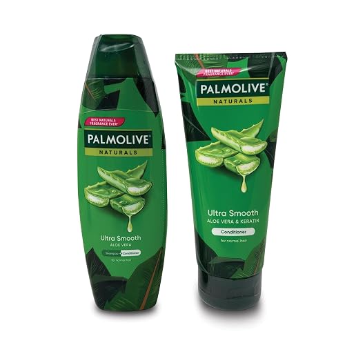 Palmolive Shampoo and Conditioner Set - Healthy & Smooth Aloe Vera & Fruit Vitamins (180ml x 2) Beauty & Personal Care Palm