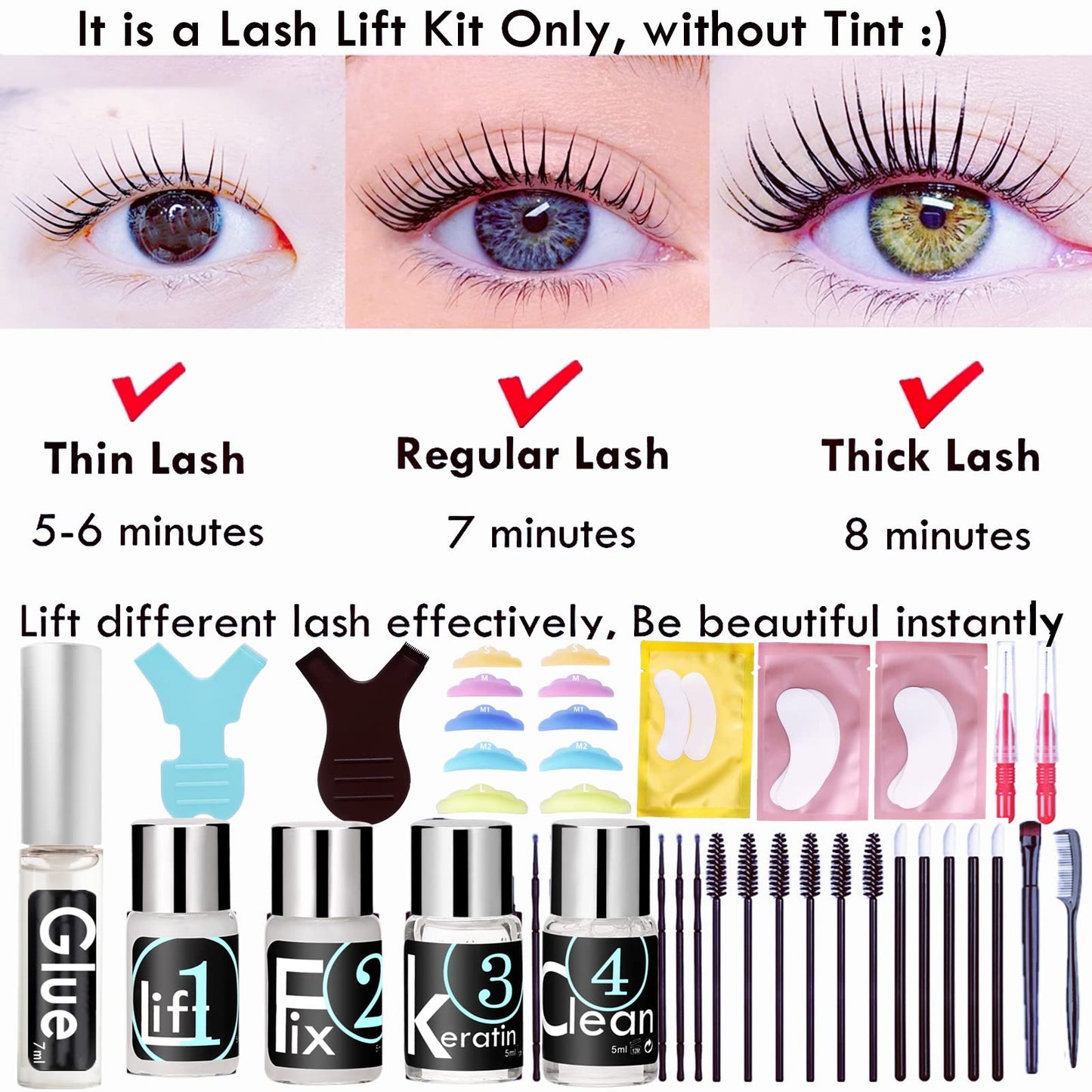 Lash Lift Kit, Lash Lifting and Brow Lamination 2 in 1, DIY Eyelash Perm At Home, Perming Lashes With Strong Glue(lash and eyebrow lift kit) Beauty & Personal Care Libeauty