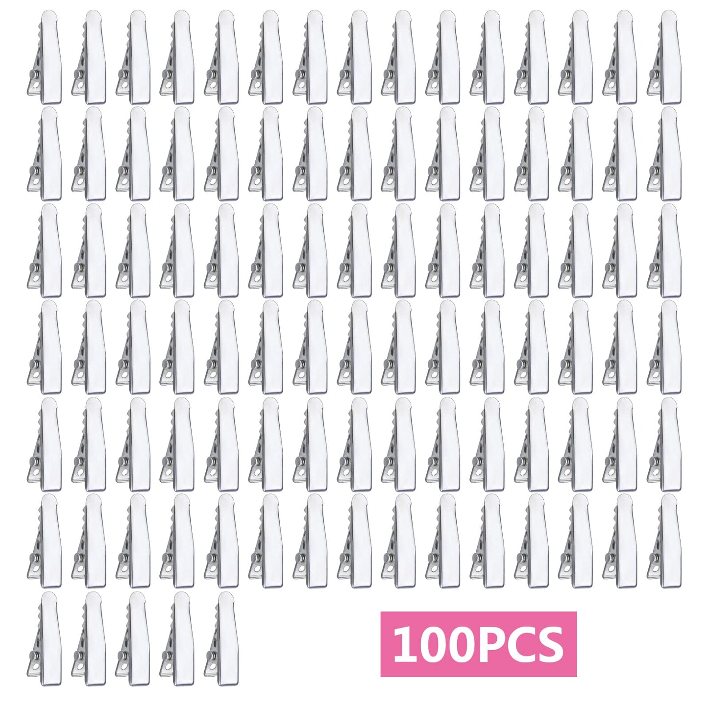 100pcs Alligator Duckbill Hair Clips Metal Single Prong Hair Clip Hairpins Teeth Bows Professional Sectioning Clips DIY Hair Accessories for Women Beauty & Personal Care Aylifu