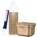 BlondeMe Lightener 9+ Premium Bleach 450g, Blonde Me Developer 9% 30 Vol 1L with Dual Purpose Comb - Professional Hair Bleach Kit for Blondes Beauty & Personal Care M Hair Designs