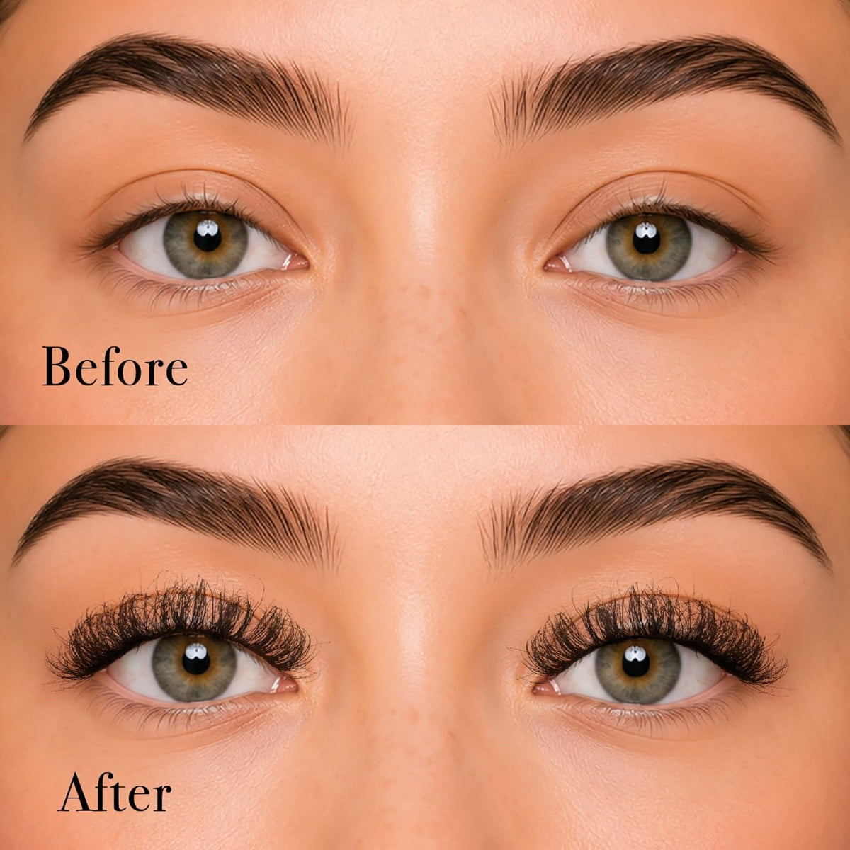 VLuxe Real Mink DD Curl Eyelashes, 100% Real Mink Strip Lash, Dramatic Fluffy False Lashes Give Lifted Eye Look, Lightweight & Comfortable Extensions