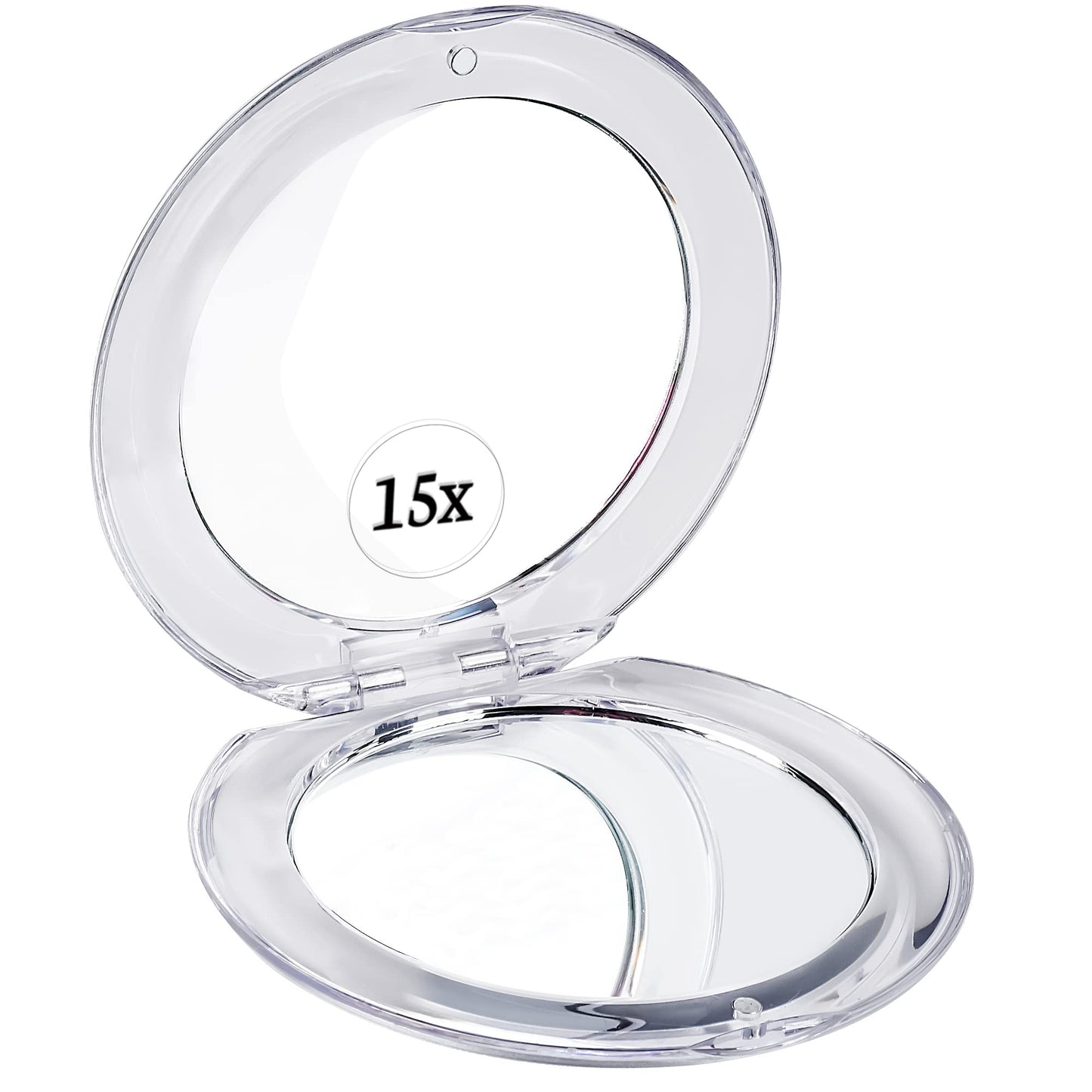 MIRRORVANA Small Compact 15X Magnifying Travel Makeup Mirror - Lightweight, Handheld, and Foldable Design - Mini Pocket-Sized Magnified Mirror Beauty & Personal Care MIRRORVANA