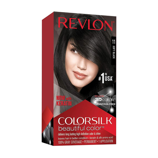 Revlon ColorSilk Beautiful Color, Soft Black [11] 1 ea (Pack of 6) Beauty & Personal Care REVLON