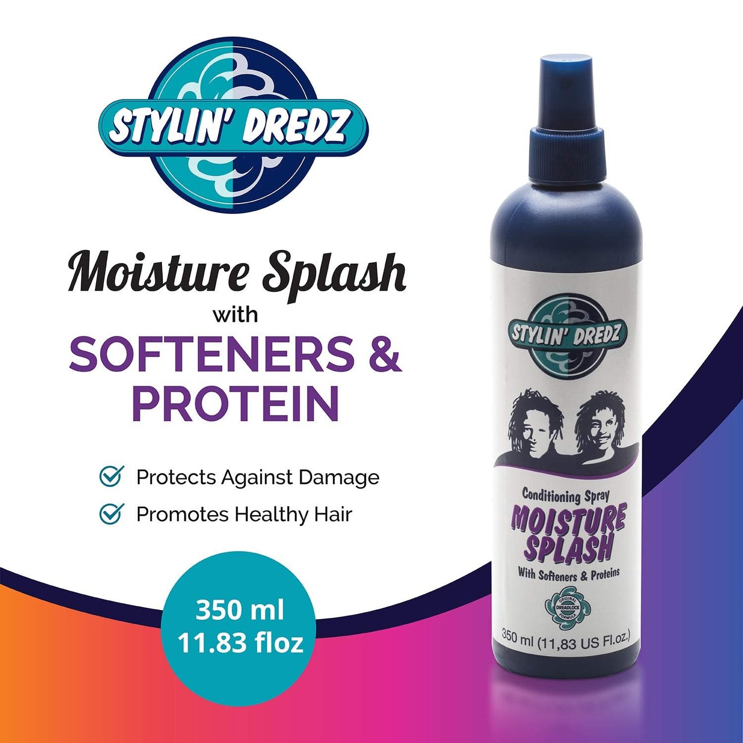 Stylin Dredz Moisture Splash Conditioning Braid Spray and Dreadlock Moisturizer Spray - 350 ml Single Beauty & Personal Care Stylin Dredz