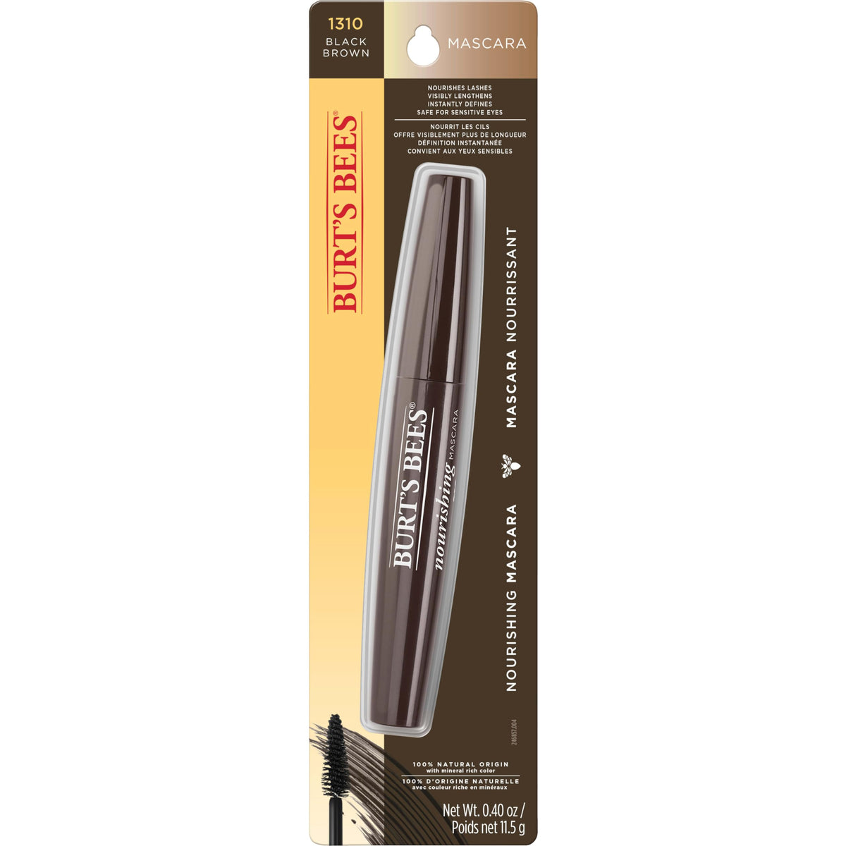 Burt's Bees 100% Natural Nourishing Mascara, Black Brown - 0.4 Ounce Beauty & Personal Care Burt's Bees