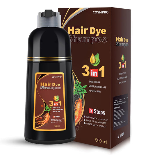 cosmpro Hair Dye Shampoo Chestnut Brown Hair Color Shampoo for Gray Hair Coverage Hair Dye Shampoo 3 in 1 for Men and Women, Instant Color Shampoo Beauty and Personal Care cosmpro Default Title
