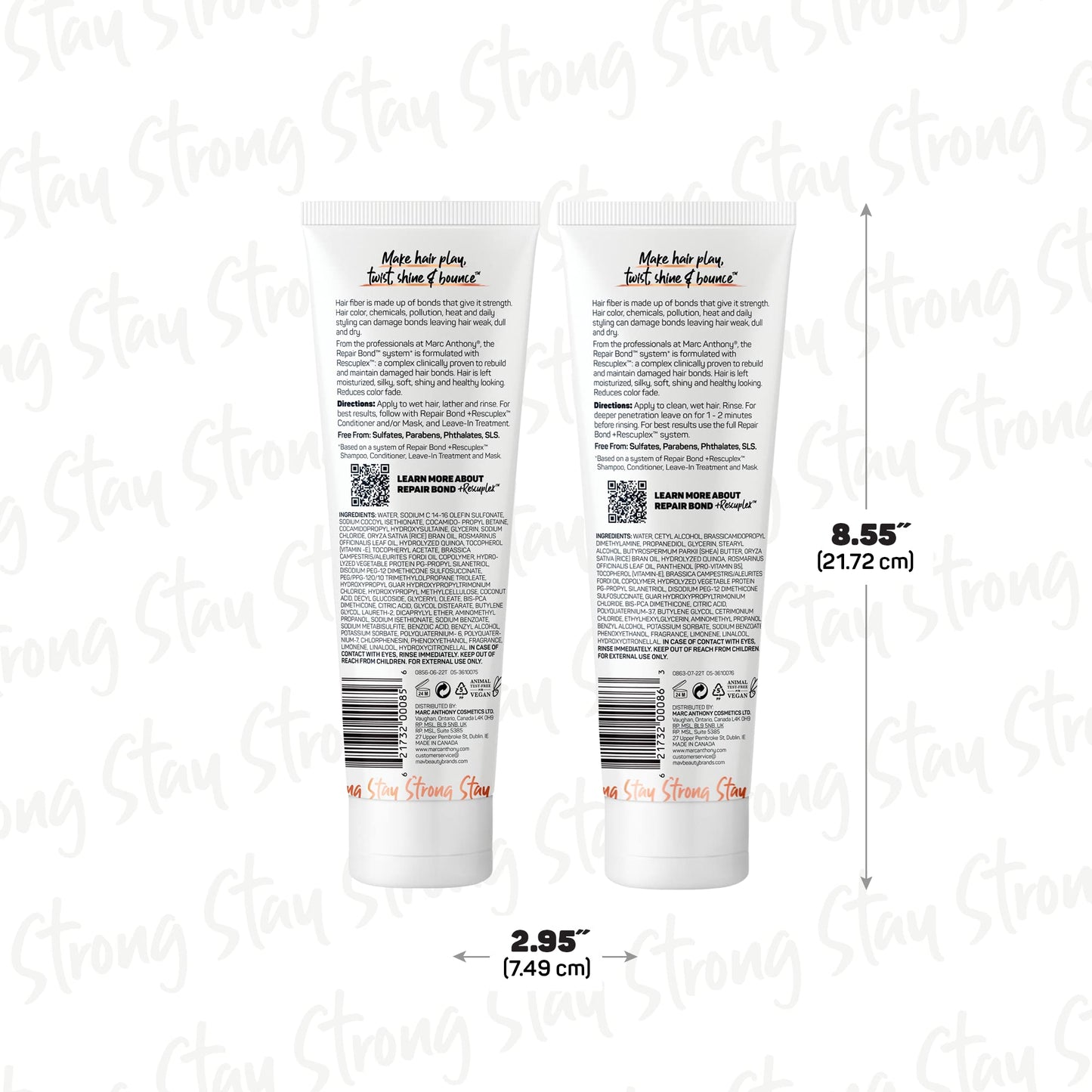 Marc Anthony Repairing Shampoo & Conditioner Set - Rescuplex Bond Repair, Strengthens Hair, Eliminates Frizz & Flyaways, Revives Dry & Damaged Hair Beauty & Personal Care Marc Anthony