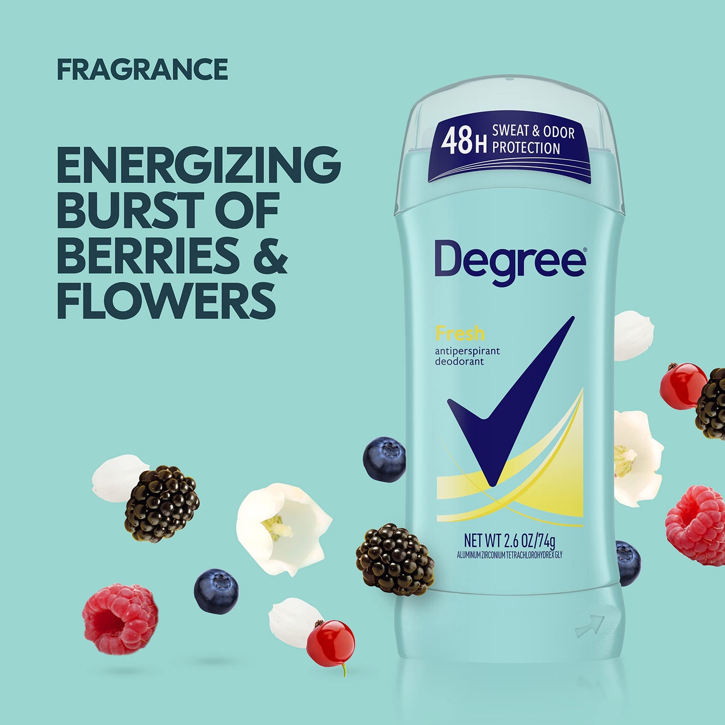 Degree Antiperspirant Deodorant 48-hour sweat and odor protection Fresh Antiperspirant for Women 2.6 oz Beauty and Personal Care Degree